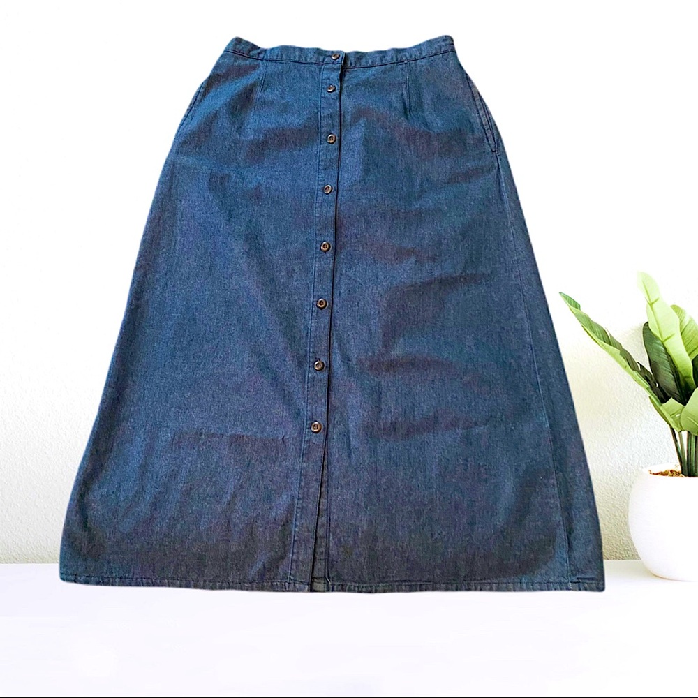 Like New Briggs New York Maxi Denim Skirt sz 14